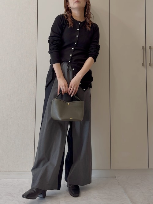 セール】【残りわずか！】ドローストリングワイドウールパンツ