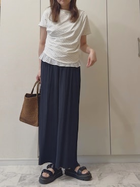 「ikka（イッカ）のアイテム」を使った、NAnaさん（レディース・158cm）の夏コーディネート