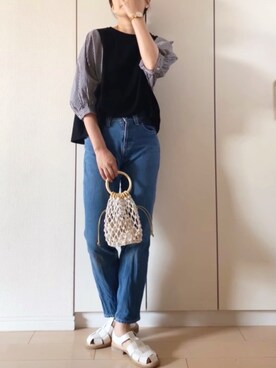 「emi+（エミプラス）のアイテム」を使った、NAnaさん（レディース・158cm）の夏コーディネート