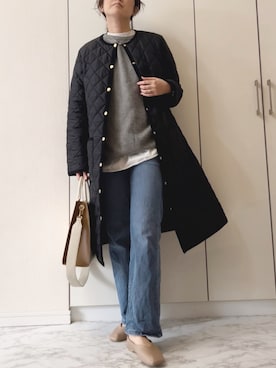 「アイテム（カーディガン/ボレロ）」を使った、NAnaさん（レディース・158cm）の冬コーディネート