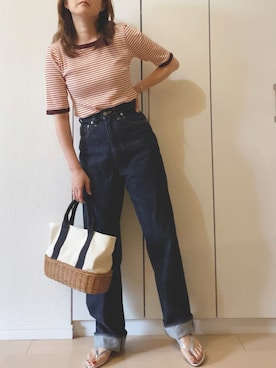 「アンブルネージュ」｜「アイテム（パンツ）」を使った、NAnaさん（レディース・158cm）の夏コーディネート