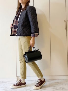 「MACKINTOSH PHILOSOPHY（ﾏｯｷﾝﾄｯｼｭ ﾌｨﾛｿﾌｨｰ）のアイテム（ジャケット/アウター）」を使った、NAnaさん（レディース・158cm）の秋コーディネート
