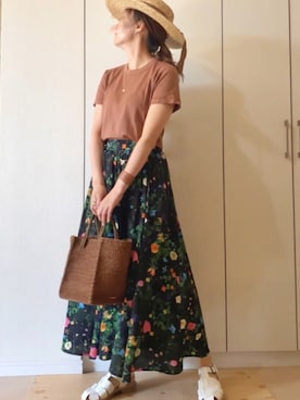 「NOISE MAKER（ノイズメーカー）のアイテム（スカート）」を使った、NAnaさん（レディース・158cm）の夏コーディネート