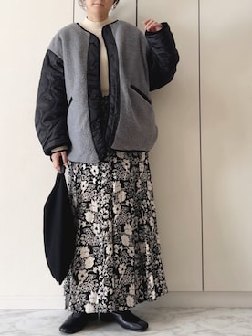 「ECRIRE（エクリール）のアイテム（ジャケット/アウター）」を使った、NAnaさん（レディース・158cm）の冬コーディネート