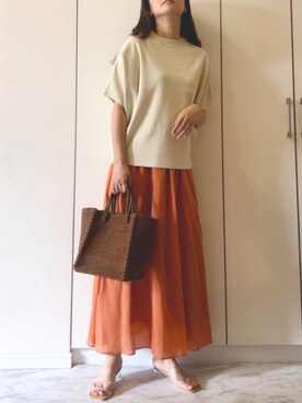 「Chez toi（シェトワ）のアイテム」を使った、NAnaさん（レディース・158cm）の夏コーディネート