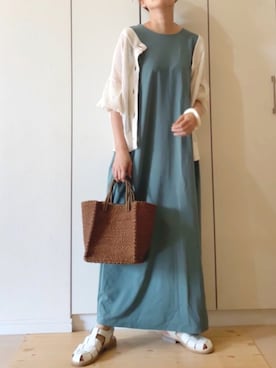 「crie conforto（クリーコンフォルト）のアイテム（ワンピース/ドレス）」を使った、NAnaさん（レディース・158cm）の夏コーディネート