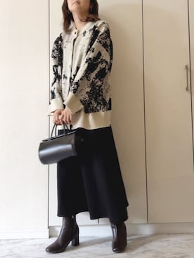 「MK MICHEL KLEIN（エムケーミッシェルクラン）のアイテム」を使った、NAnaさん（レディース・158cm）の冬コーディネート