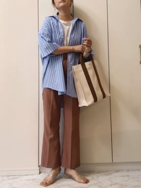 「coen by SIZU（コーエンバイシズ）のアイテム」を使った、NAnaさん（レディース・158cm）の夏コーディネート