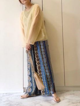 「CORNERS（コーナーズ）のアイテム（パンツ）」を使った、NAnaさん（レディース・158cm）の春コーディネート