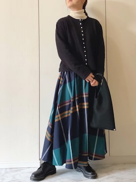 「アイテム（ドレスシューズ）」を使った、NAnaさん（レディース・158cm）の冬コーディネート