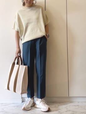 「reca（レカ）のアイテム（スラックス）」を使った、NAnaさん（レディース・158cm）の秋コーディネート