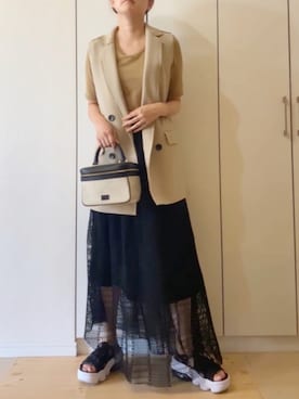 「Ch!iii BAG（チーバック）のアイテム（ハンドバッグ）」を使った、NAnaさん（レディース・158cm）の夏コーディネート