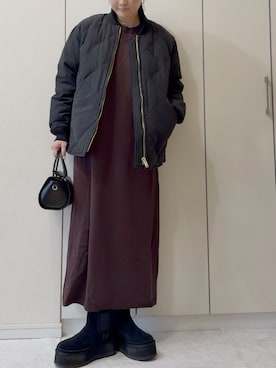 「アイテム（ワンピース/ドレス）」を使った、NAnaさん（レディース・158cm）の冬コーディネート