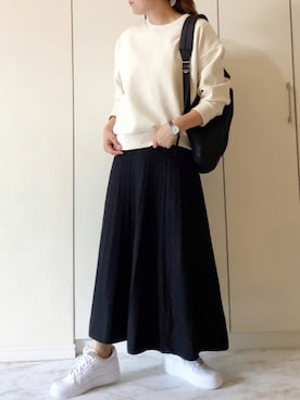 「MKミッシェルクラン」｜「アイテム（腕時計）」を使った、NAnaさん（レディース・158cm）の秋コーディネート
