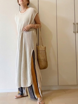 「anq.（アンク）のアイテム（バングル/リストバンド）」を使った、NAnaさん（レディース・158cm）の夏コーディネート