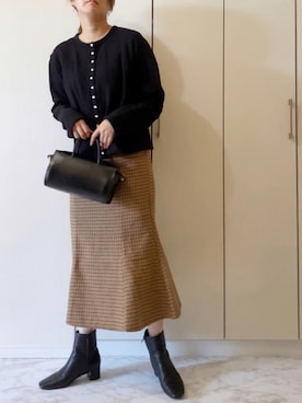 「YAHKI（ヤーキ）のアイテム（ショルダーバッグ）」を使った、NAnaさん（レディース・158cm）の秋コーディネート