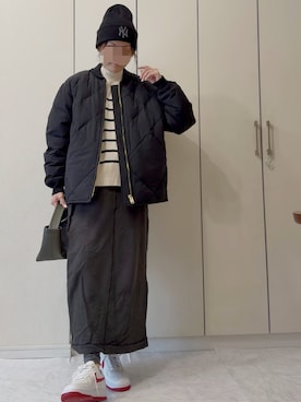 「アイテム（スカート）」を使った、NAnaさん（レディース・158cm）の冬コーディネート
