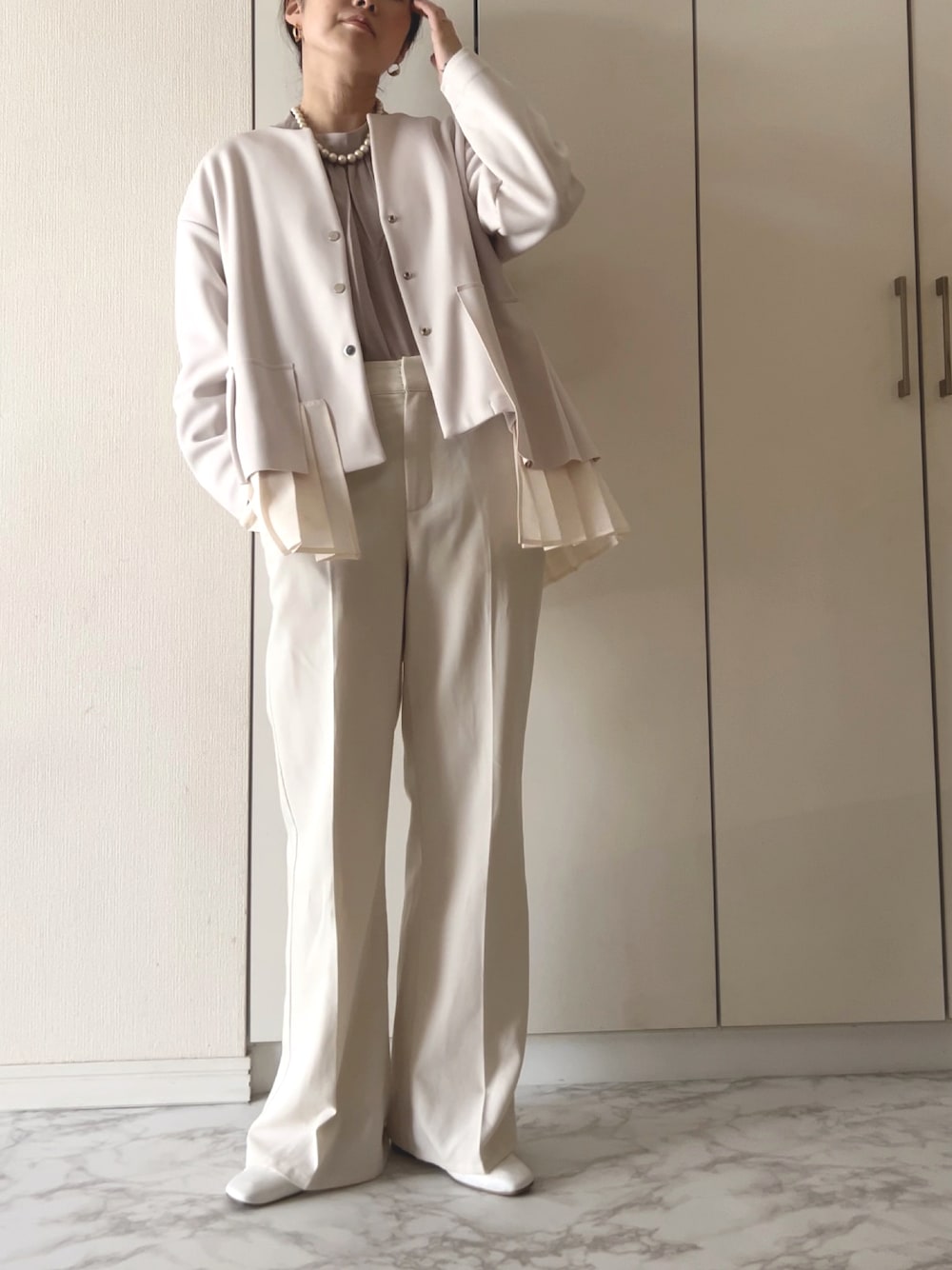 美品！ Eimee Law タックプリーツセレモニージャケット アイボリー