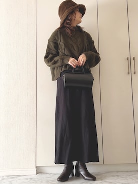 「COLOR TOKYO ACCESSORIES（カラートウキョウアクセサリー）のアイテム」を使った、NAnaさん（レディース・158cm）の冬コーディネート