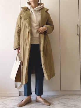 「NANO universe（ナノユニバース）のアイテム（ジャケット/アウター）」を使った、NAnaさん（レディース・158cm）の冬コーディネート