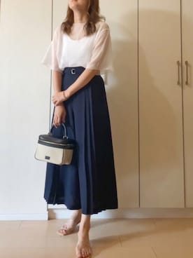 「MKミッシェルクラン」｜「アイテム（シューズ）」を使った、NAnaさん（レディース・158cm）の夏コーディネート