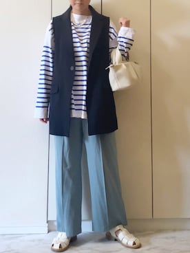 「ROPE' PICNIC（ロペピクニック）のアイテム（ジャケット/アウター）」を使った、NAnaさん（レディース・158cm）の春コーディネート