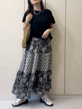 「アイテム（スカート）」を使った、NAnaさん（レディース・158cm）の夏コーディネート