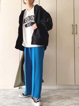 「NANO universe（ナノユニバース）のアイテム（ジャケット/アウター）」を使った、NAnaさん（レディース・158cm）の冬コーディネート
