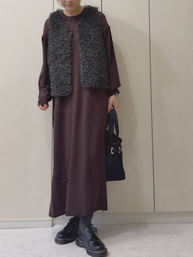 「アイテム（ワンピース/ドレス）」を使った、NAnaさん（レディース・158cm）の秋コーディネート