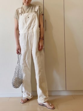 「SOMETHING（サムシング）のアイテム（オールインワン・サロペット）」を使った、NAnaさん（レディース・158cm）の夏コーディネート