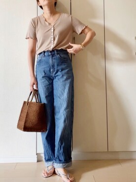 「AmbreNeige」｜「アイテム（サンダル）」を使った、NAnaさん（レディース・158cm）の夏コーディネート