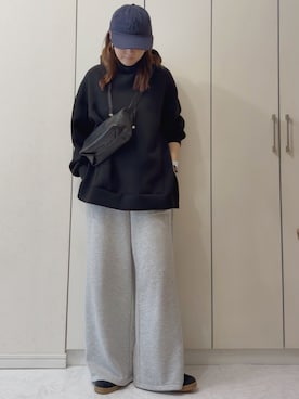 「アイテム（スウェットパンツ）」を使った、NAnaさん（レディース・158cm）の秋コーディネート