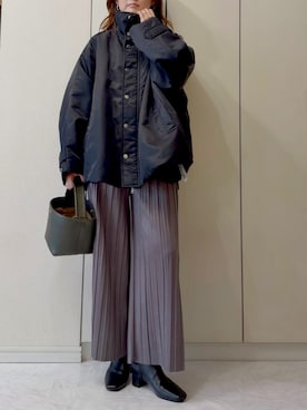 「アイテム（ナイロンジャケット）」を使った、NAnaさん（レディース・158cm）の秋コーディネート