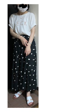 「AuieF（アウィーエフ）のアイテム」を使った、ハルさん（レディース・158cm）の夏コーディネート