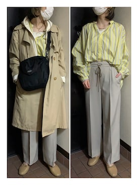 「ZUCCa（ズッカ）のアイテム」を使った、ハルさん（レディース・158cm）の春コーディネート