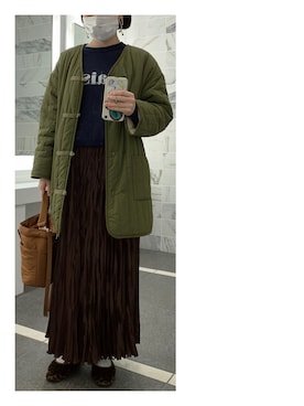 「ロゴニット」｜「アイテム（パンプス）」を使った、ハルさん（レディース・158cm）の冬コーディネート