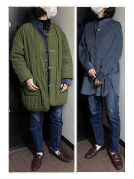 「チュニック」｜「アイテム（ブルゾン）」を使った、ハルさん（レディース・158cm）の秋コーディネート