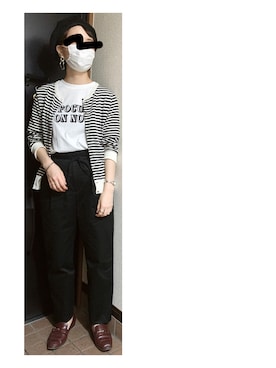 「ビットローファー」｜ハルさん（レディース・158cm）の秋コーディネート