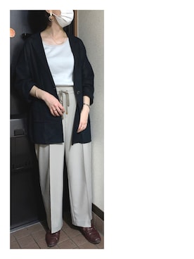 「ビットローファー」｜ハルさん（レディース・158cm）の夏コーディネート
