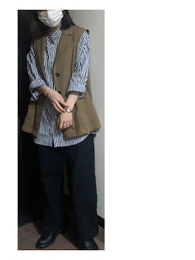 「Blundstone（ブランドストーン）のアイテム」を使った、ハルさん（レディース・158cm）の秋コーディネート