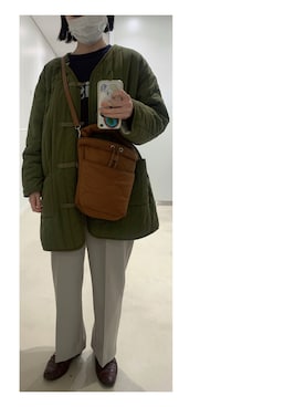 「ビットローファー」｜「アイテム（ブルゾン）」を使った、ハルさん（レディース・158cm）の春コーディネート
