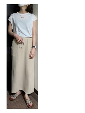 「VERBENAS（ベルベナス）のアイテム」を使った、ハルさん（レディース・158cm）の夏コーディネート