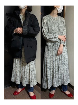 「赤い靴」｜「アイテム（ジャケット/アウター）」を使った、ハルさん（レディース・158cm）の春コーディネート