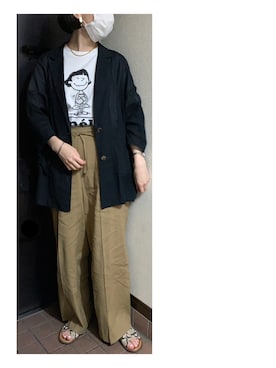 「VERBENAS（ベルベナス）のアイテム」を使った、ハルさん（レディース・158cm）の春コーディネート