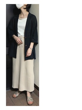 「VERBENAS（ベルベナス）のアイテム」を使った、ハルさん（レディース・158cm）の夏コーディネート