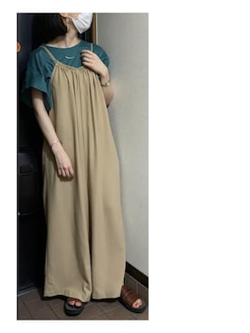 「ISHMM（イシュム）のアイテム」を使った、ハルさん（レディース・158cm）の夏コーディネート