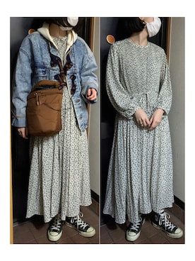 「Acuta（アクータ）のアイテム」を使った、ハルさん（レディース・158cm）の春コーディネート