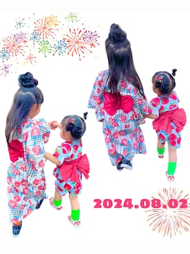 「アイテム（浴衣）」を使った、mamaのおもちゃ箱さん（レディース・152cm・20代）の夏コーディネート