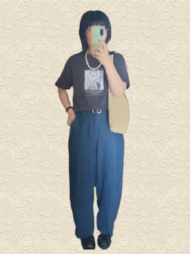「CORNERS（コーナーズ）のアイテム」を使った、miiさん（レディース・158cm）の夏コーディネート