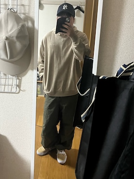 「LAKOLE（ラコレ）のアイテム（トップス）」を使った、t-s-uさん（メンズ・171cm）の冬コーディネート
